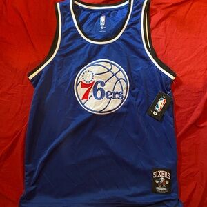 NEW Men’s Philadelphia 76ers Jersey NBA Size Large Blue